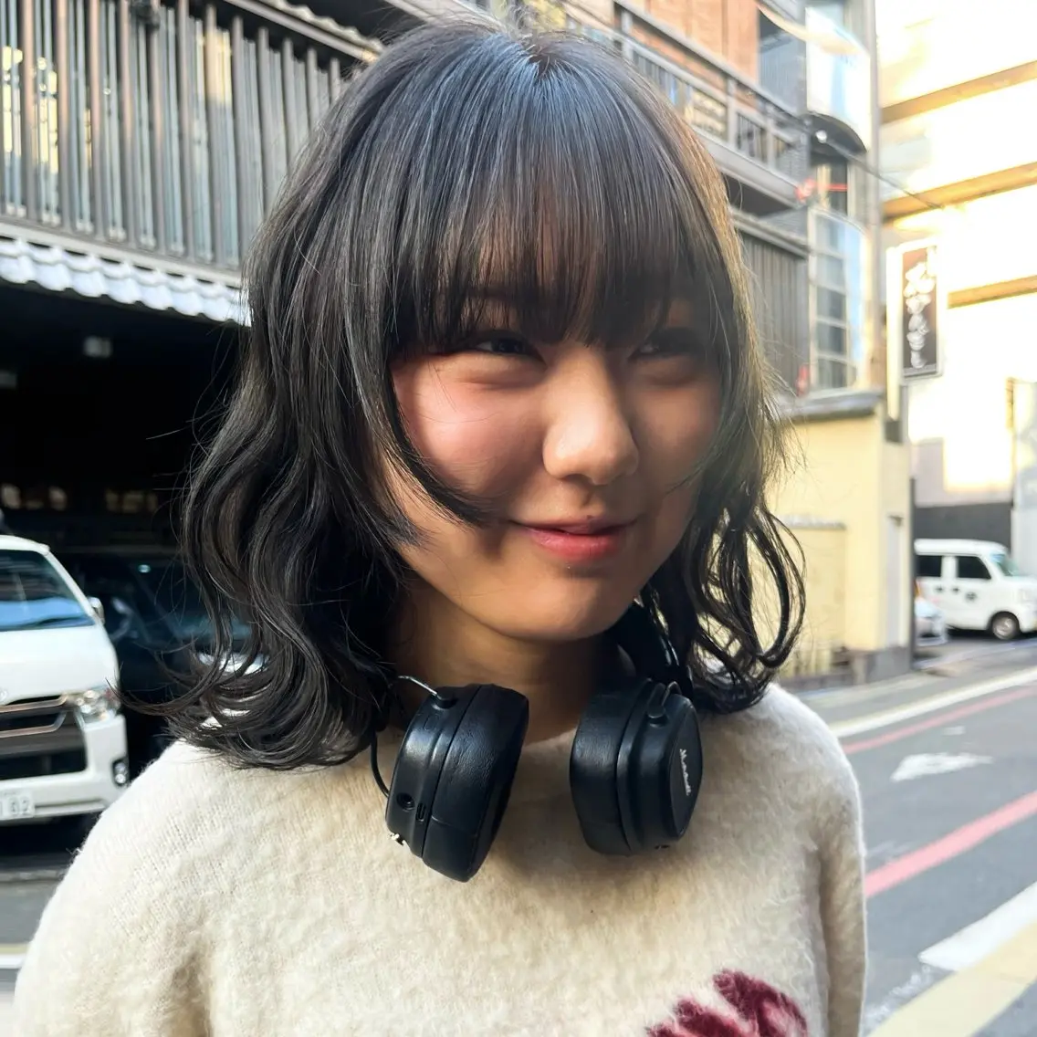 ミディアム カラー 石間 優愛のヘアスタイル