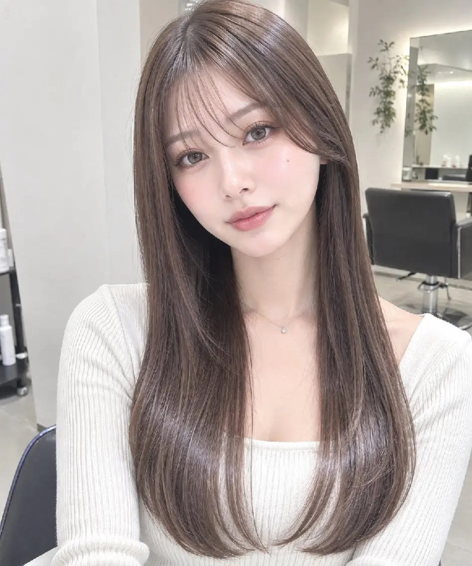 セミロング 韓国風/ハイトーン sherryのヘアスタイル