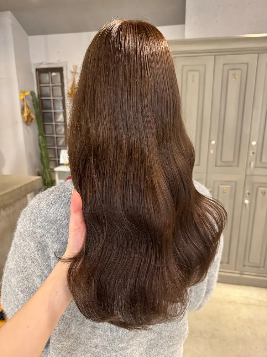 ロング カラー ヘアカラー トリートメント 🫧札幌ブリーチなし 透明感カラーゆん🫧のヘアスタイル