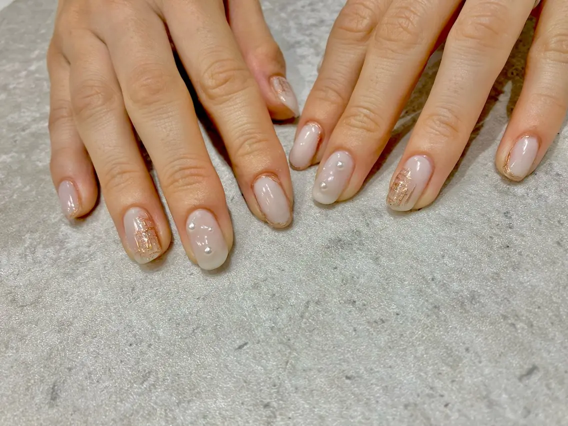 ネイル ニュアンスネイル ホワイト COCO Nail　光が丘駅近のネイルデザイン