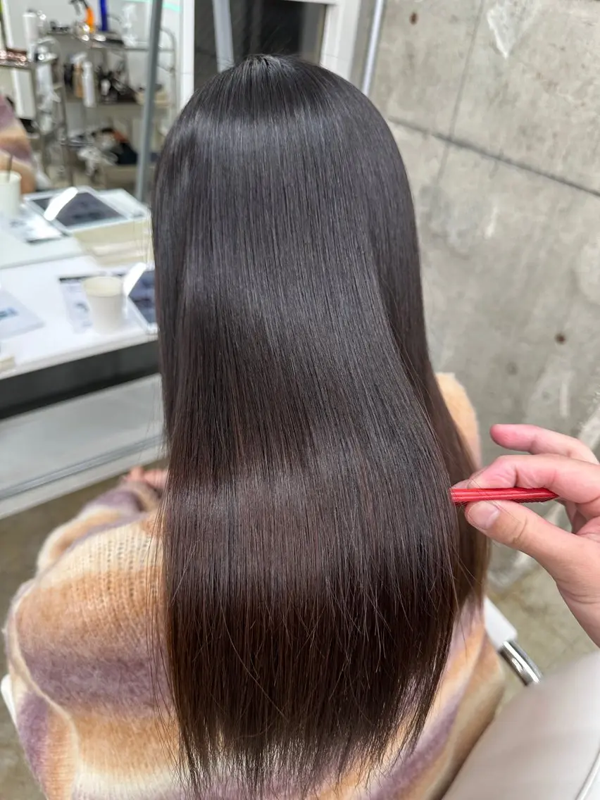 ロング 縮毛矯正 似合わせが得意 村松慧汰のヘアスタイル
