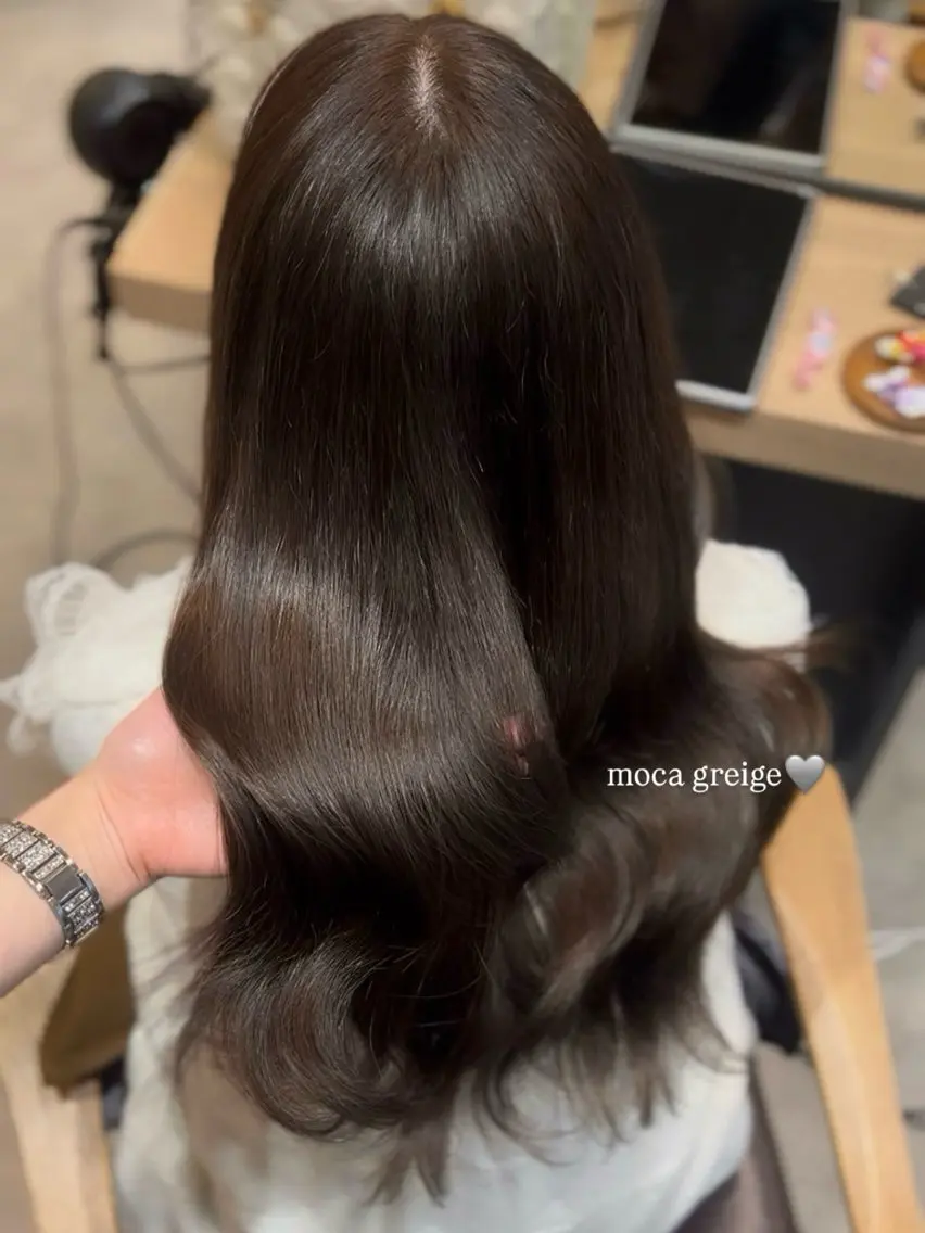 ロング カラー ヘアカラー トリートメント Ami♡表参道/艶髪 ピンク/盛れカットのヘアスタイル
