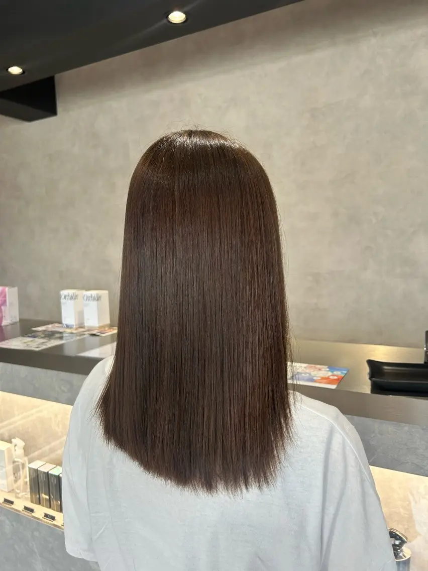 セミロング カラー ヘアカラー トリートメント 《.Xian》リク /透明感/メンズのヘアスタイル