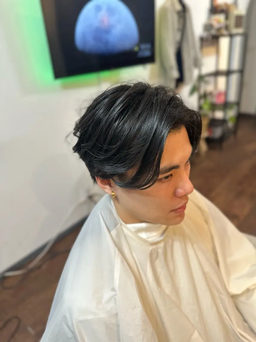 ミディアム ヘアアレンジ メンズ デート ヘアセット Luzir⭐︎ GEN⭐︎のヘアスタイル