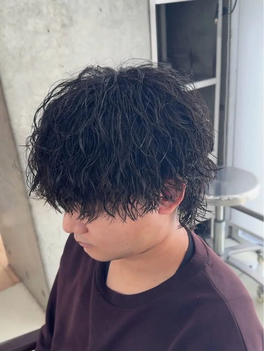 パーマ メンズ カット パーマ fifth原宿 宮部蓮のヘアスタイル