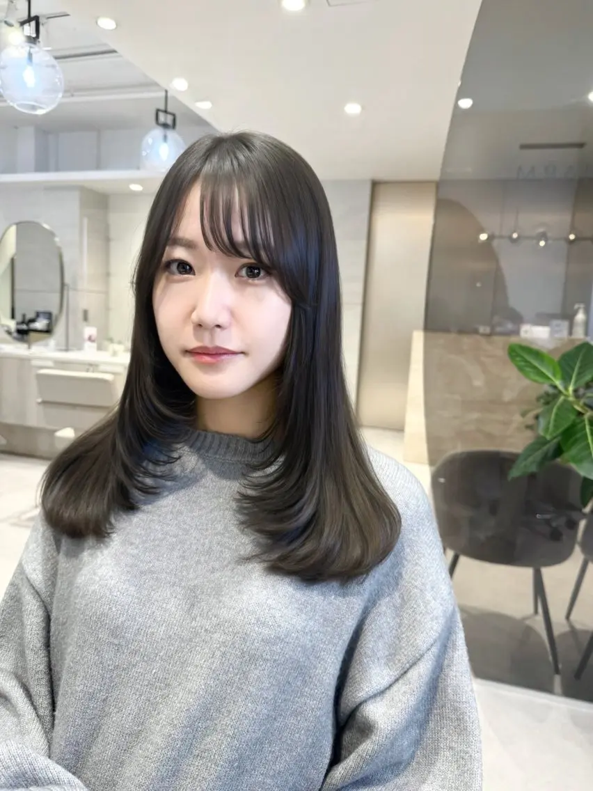 🫧5月限定🫧 🇰🇷【韓国STYLE】【韓国レイヤーカット✂️➕イルミナカラー🩵➕トリートメント✨✨】の写真