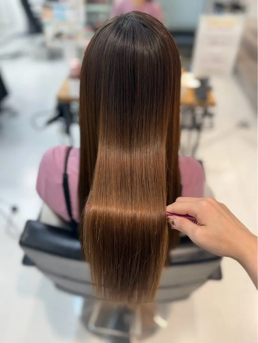 ロング 縮毛矯正 トリートメント 榎本雪来⛄️ メンズカット✂️のヘアスタイル