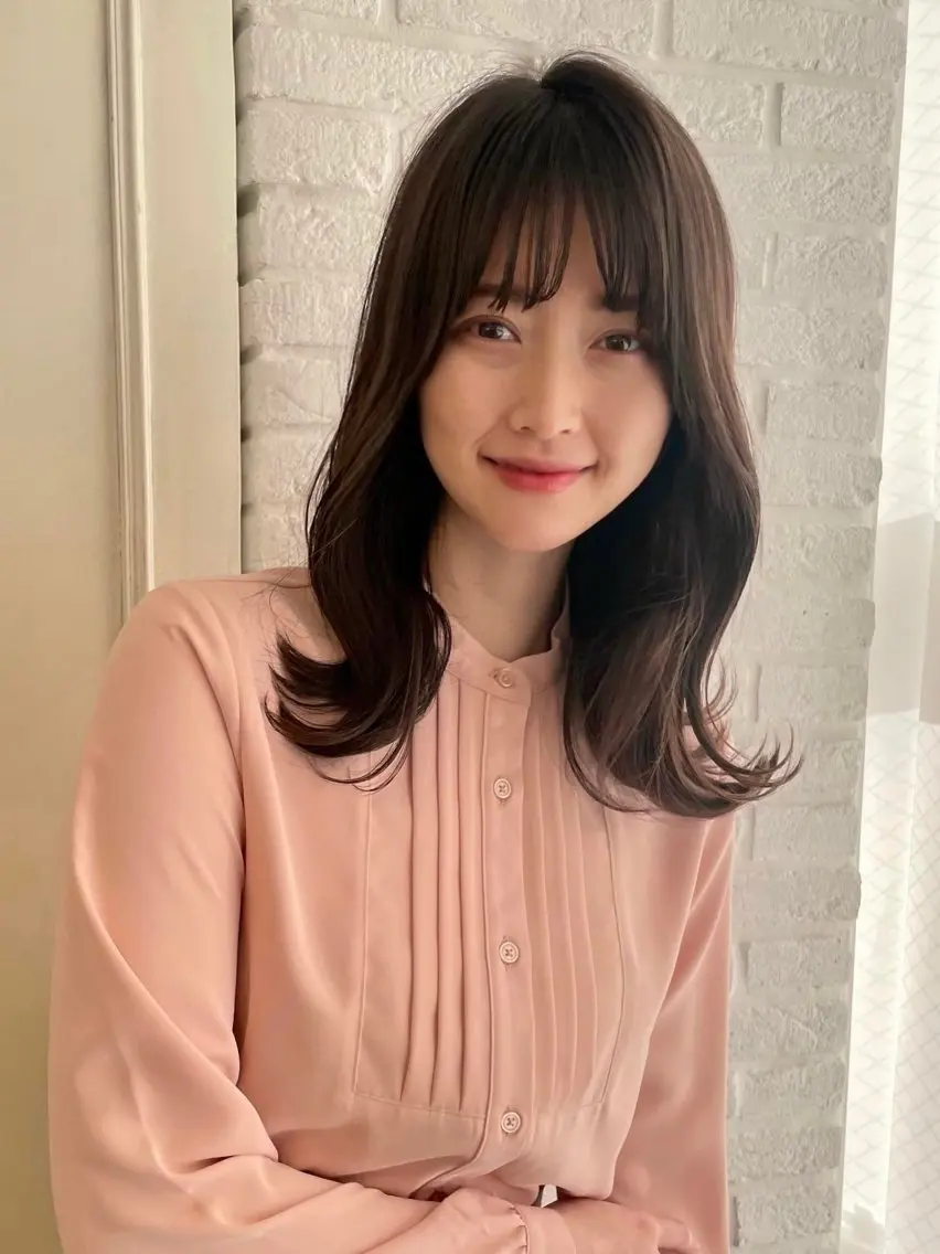 セミロング カラー カット トリートメント 盛れるピンクカラー 🎀スパ　みき🎀のヘアスタイル