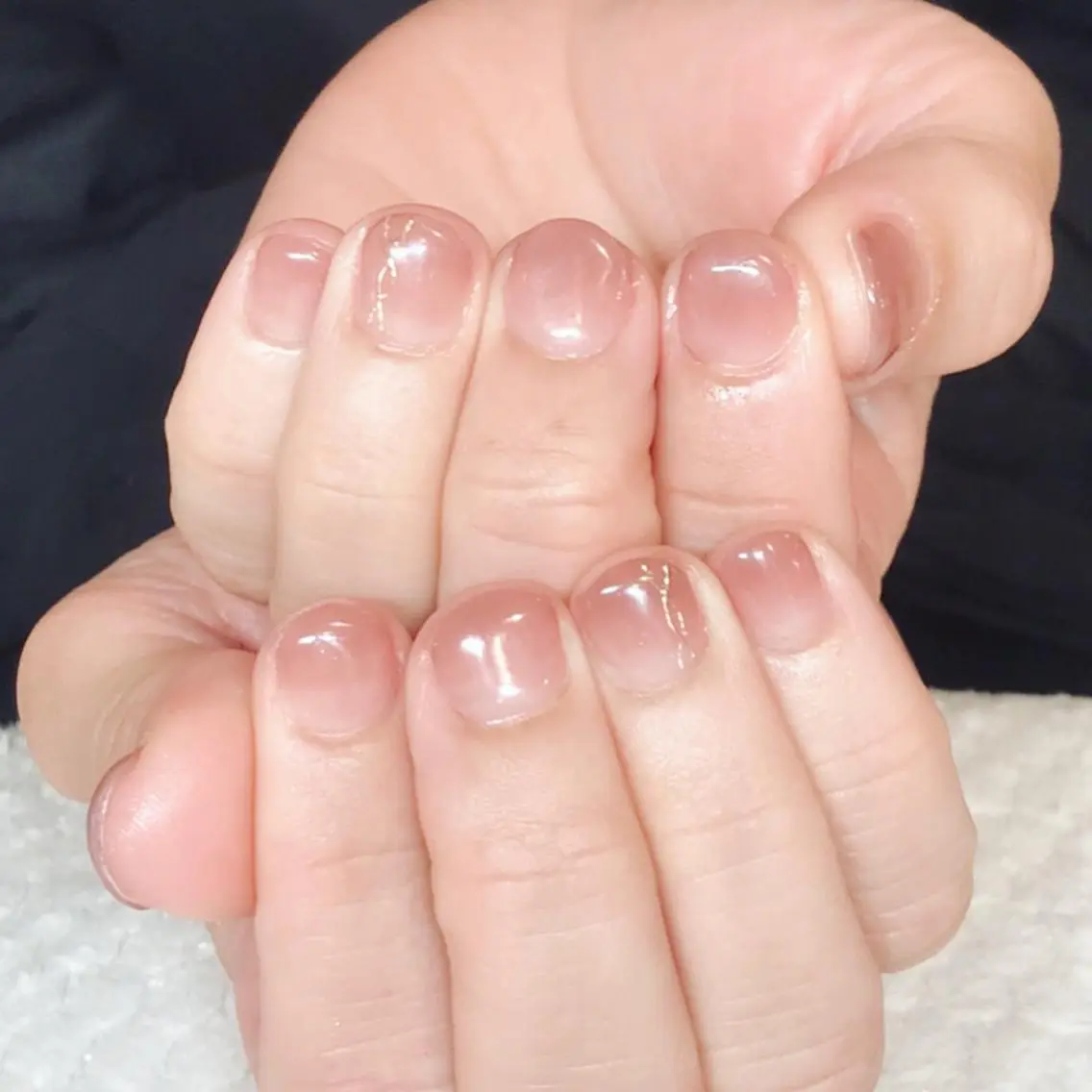 ネイル ブラウン ジェルネイル グラデーション オフィスネイル ピンク Nyanco Nailのネイルデザイン