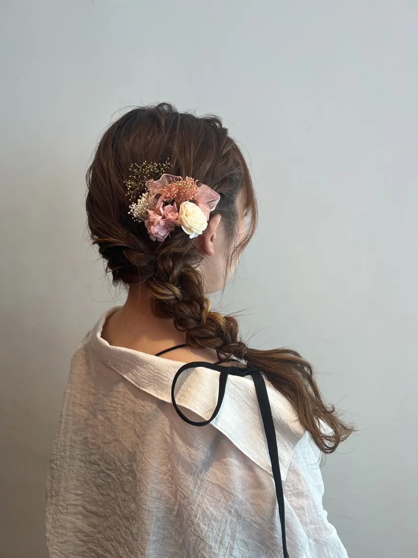 ロング ヘアアレンジ ヘアセット 岩渕 美涼のヘアスタイル