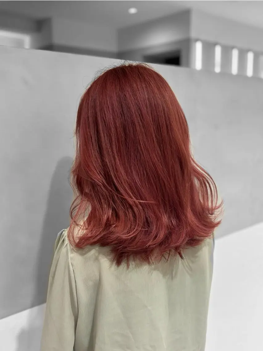 セミロング カラー ブリーチ ヘアカラー トリートメント ✨ブリーチカラー/ 艶髪suzu🪽🤎のヘアスタイル