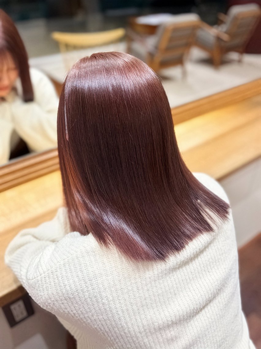 ミディアム ヘアカラー 🩷仙台/暖色/ 縮毛矯正/えれな🩷のヘアスタイル