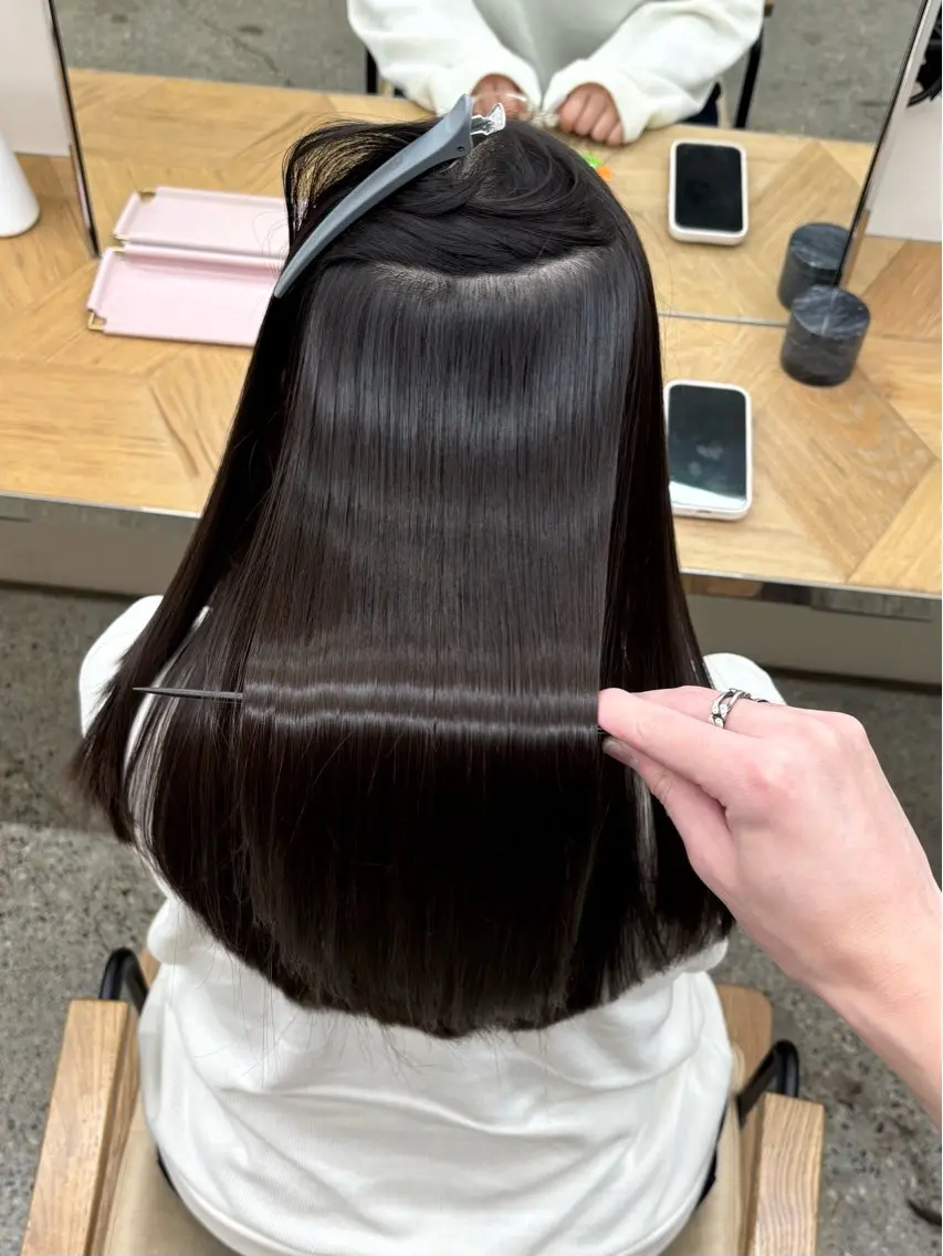《18時から💫》クオライン縮毛矯正✨癖・ボリュームが気になる方におすすめ🙌（リタッチ、全体）の写真