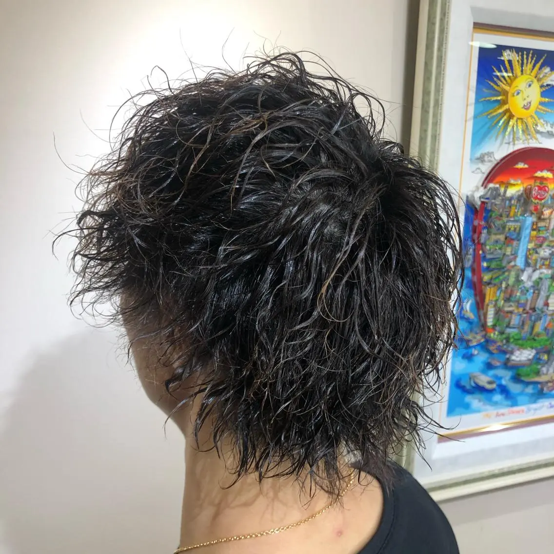 ショート パーマ メンズ メンズパーマ ツイストスパイラルパーマ スパイラルパーマ カット パーマ 平賀 誠也のヘアスタイル