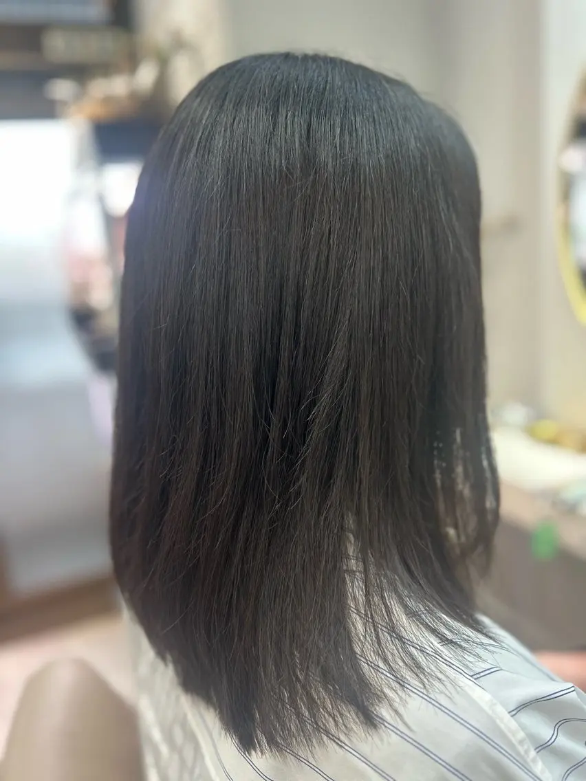セミロング カット 池田 太一のヘアスタイル