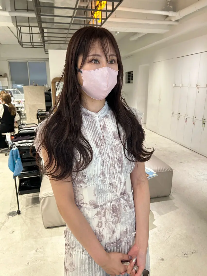 ロング カラー グレージュ ラベンダーカラー ラベンダーグレージュ ラベンダーグレー カット ヘアカラー トリートメント 透明感カラー🫧 nanohaのヘアスタイル