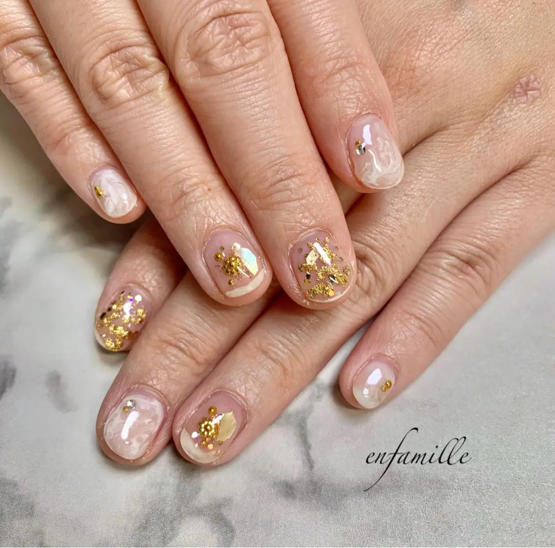 ネイル ハンドネイル nail salon en familleのネイルデザイン