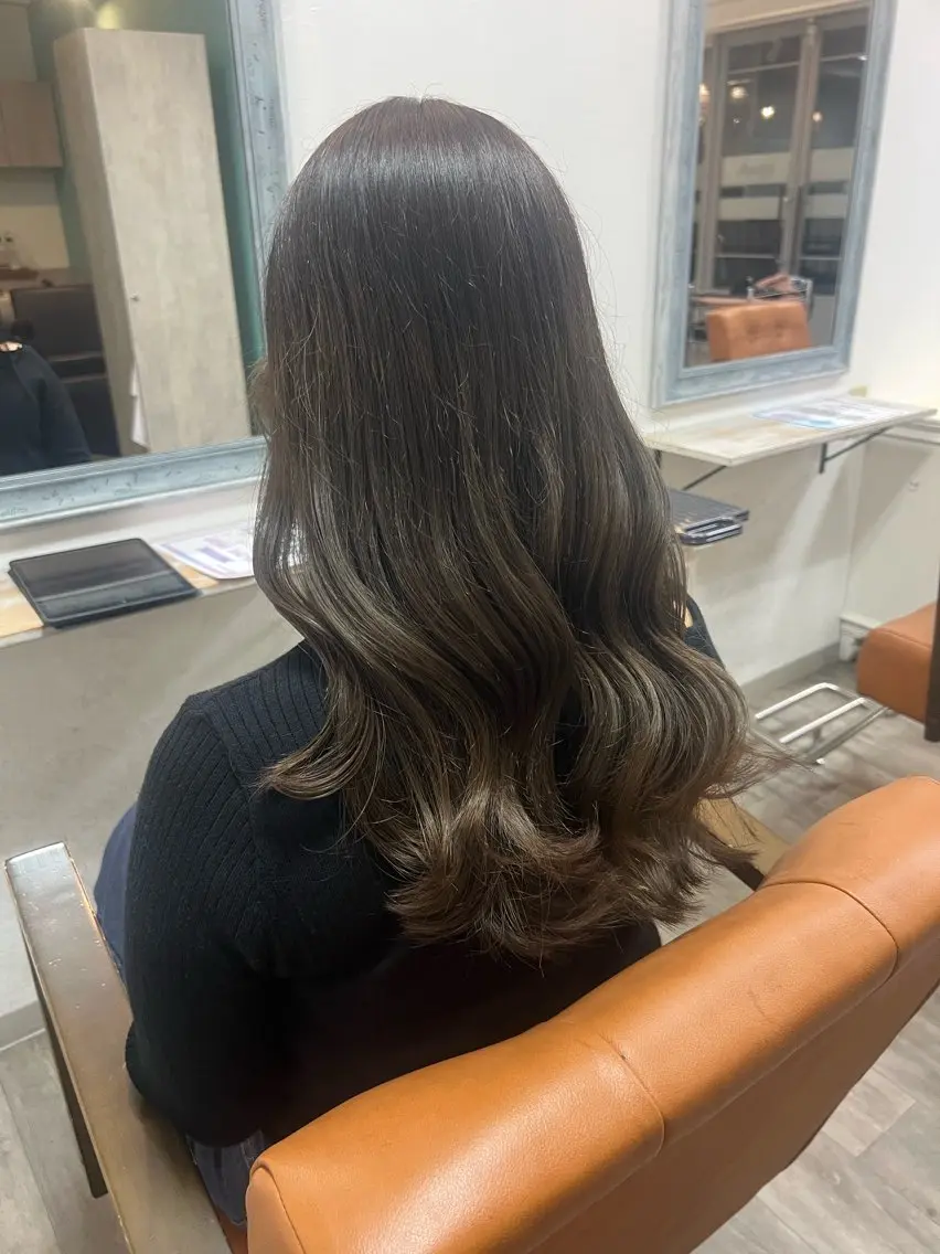 ロング カラー ブラウンカラー 透明感カラー オリーブブラウン カット ヘアカラー レイヤーカット/ sayakaのヘアスタイル