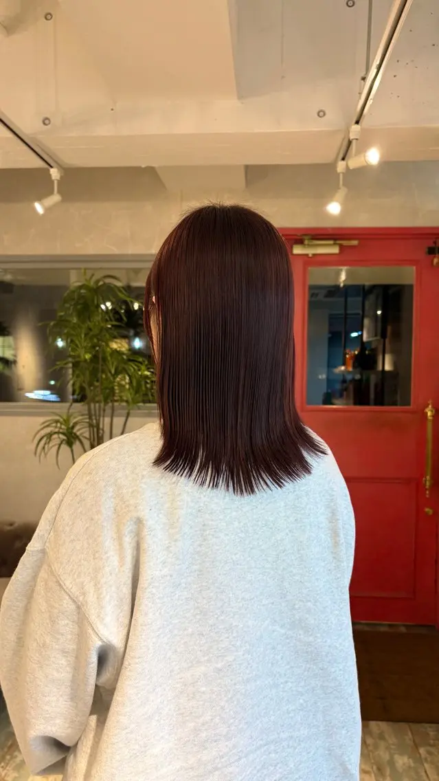 ミディアム 縮毛矯正 暖色/縮毛矯正/ MAI🌼のヘアスタイル