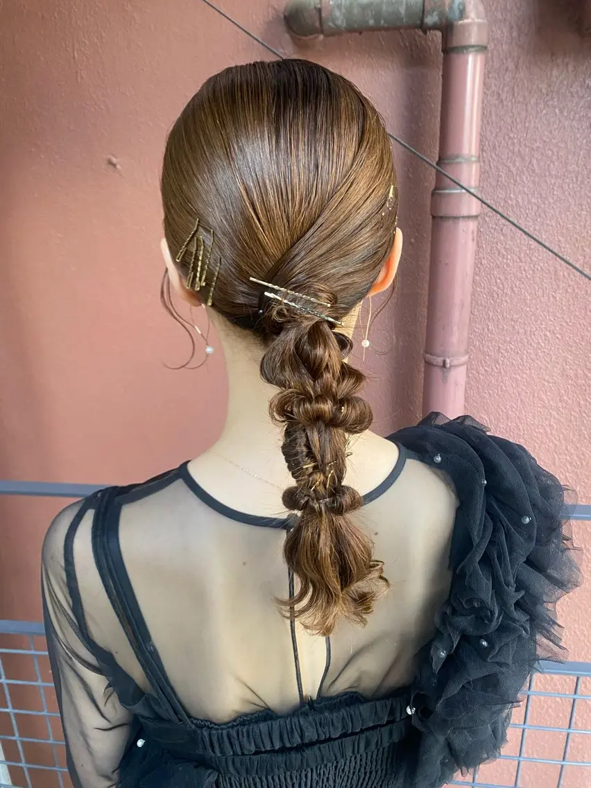 セミロング ヘアアレンジ ヘアセット 【safric】 NAOのヘアスタイル