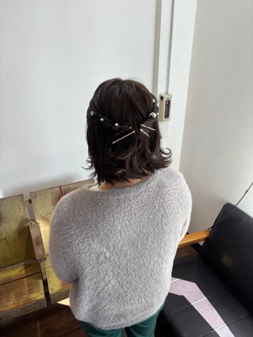 ヘアアレンジ 艶髪/透明感カラー 下山 萌華のヘアスタイル
