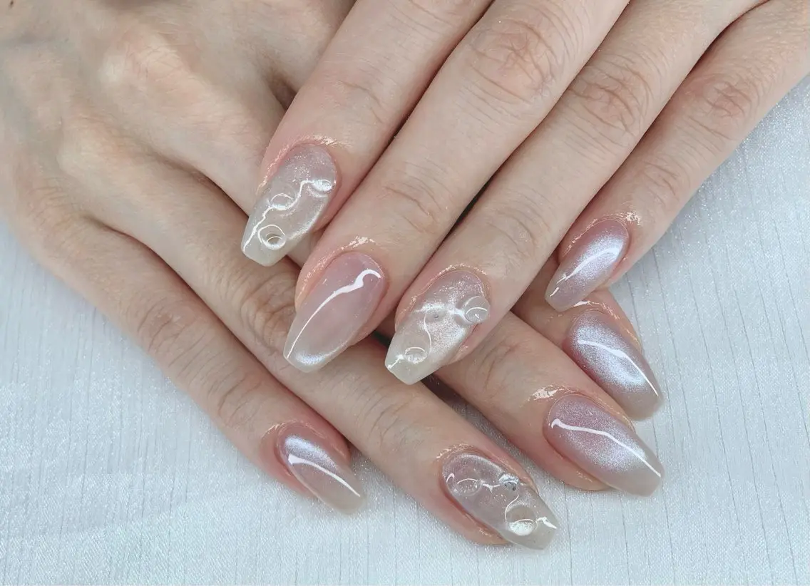 ネイル ジェルネイル 韓国ネイル ニュアンスネイル パラジェル ワンホンネイル Kaori Nailのネイルデザイン
