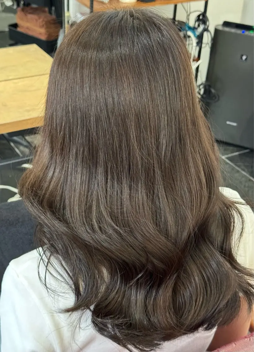 セミロング ヘアカラー 福井 遥人のヘアスタイル