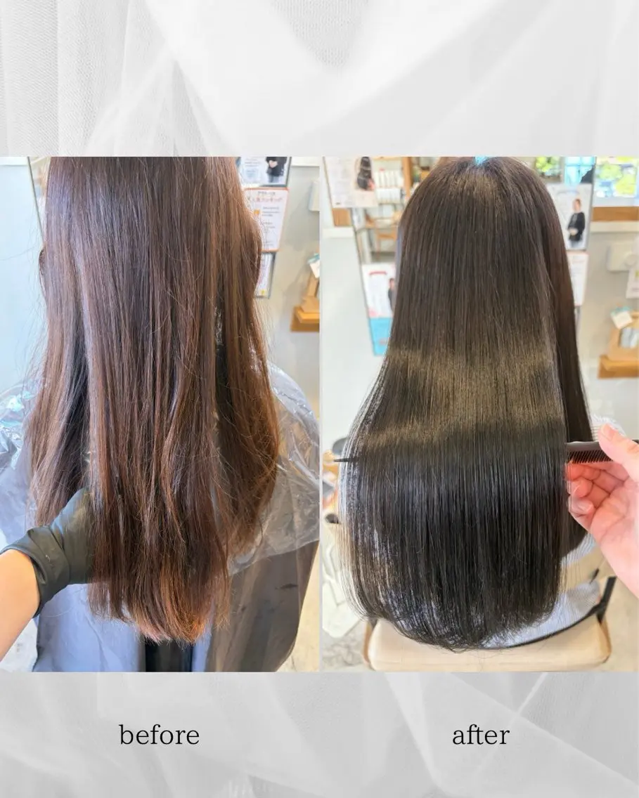カット 縮毛矯正 トリートメント トップディレクター アヤカのヘアスタイル