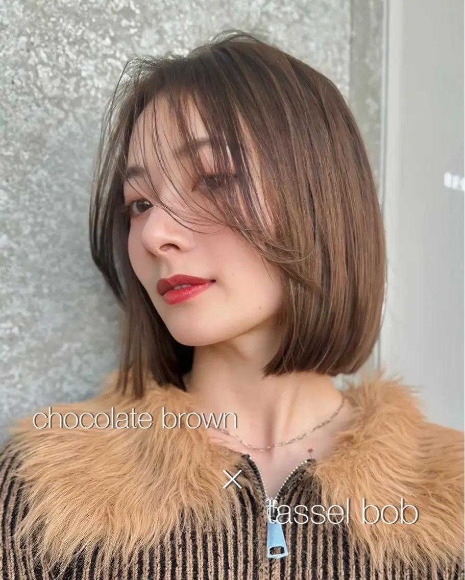 カラー カット ヘアカラー トリートメント けいし🐬ボブ 美髪縮毛矯正のヘアスタイル