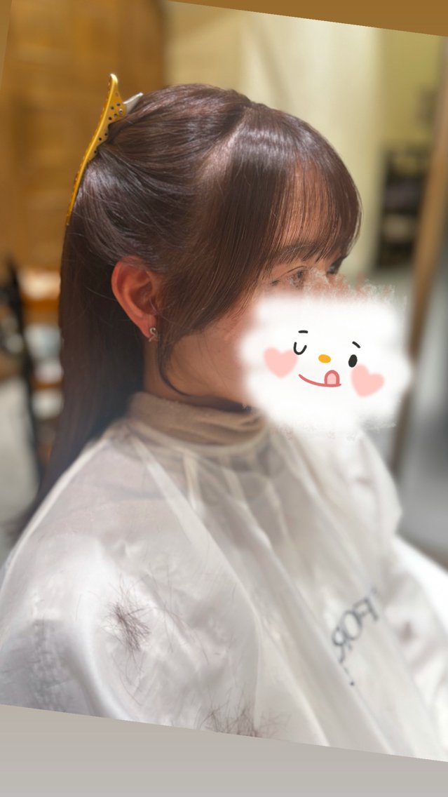 ロング カット 縮毛矯正 トリートメント 透明感ツヤカラー/ 縮毛矯正/静岡のヘアスタイル
