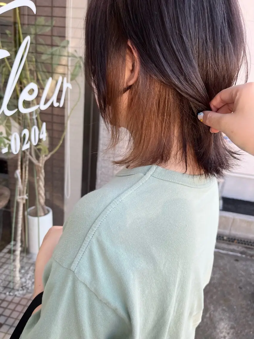 ミディアム 立野 希沙のヘアスタイル
