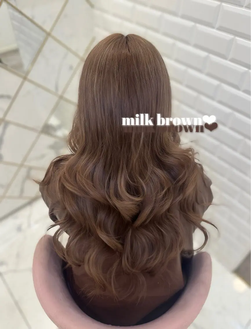 ロング カラー ヘアカラー トリートメント 🎀ちゃんりお🎀 /ブリーチなしカラーのヘアスタイル