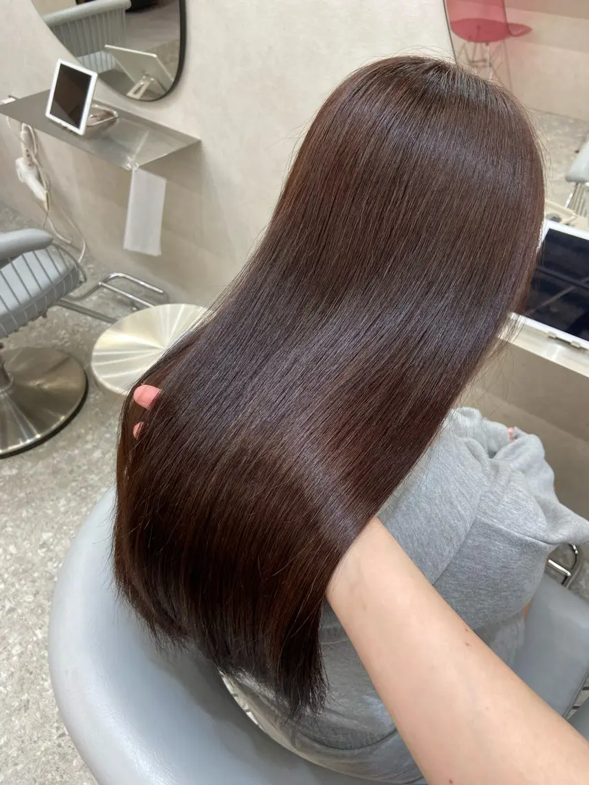 ロング カラー カット ヘアカラー トリートメント 新宿/韓国ヘア 中明度カラー/かやのヘアスタイル