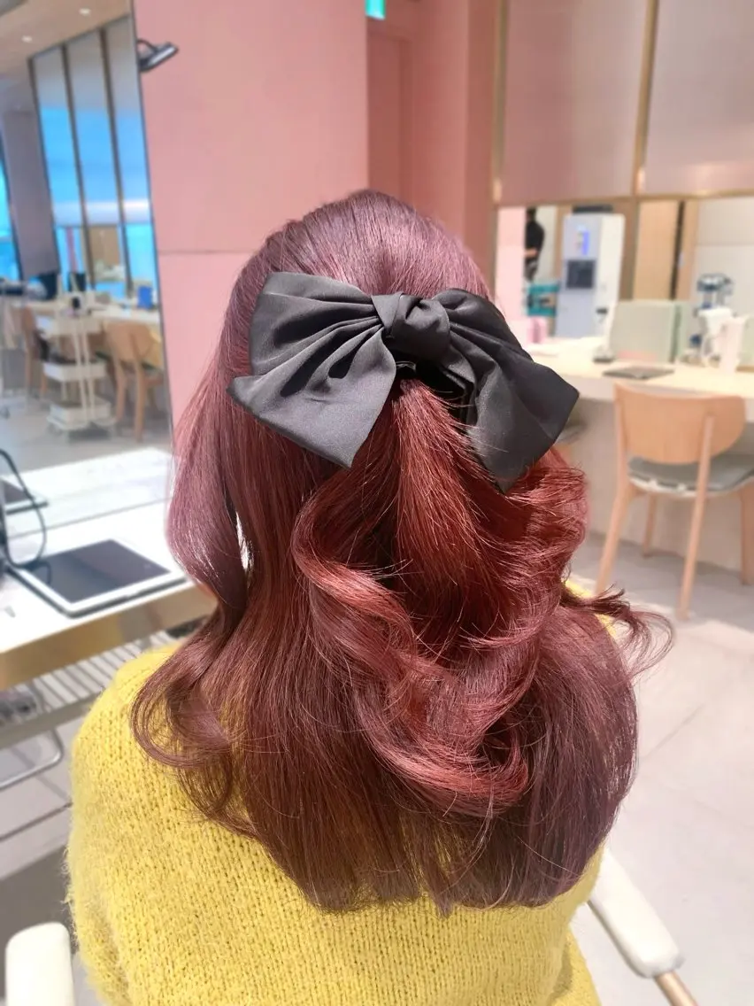 セミロング カラー ヘアカラー トリートメント ヘッドスパ ヘアセット 韓国ヘア/レイヤー/ 顔まわり/りょーとのヘアスタイル
