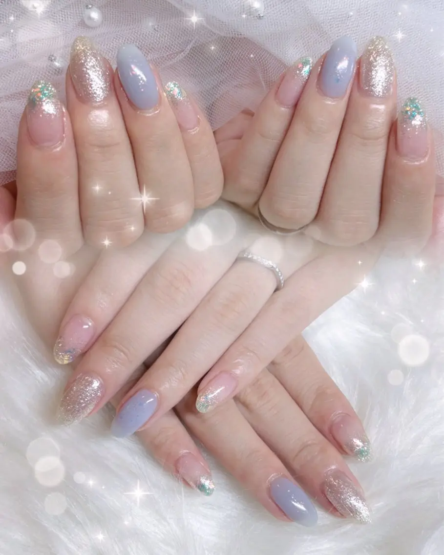 ネイル ハンドネイル Blue daisy 栄本店のネイルデザイン