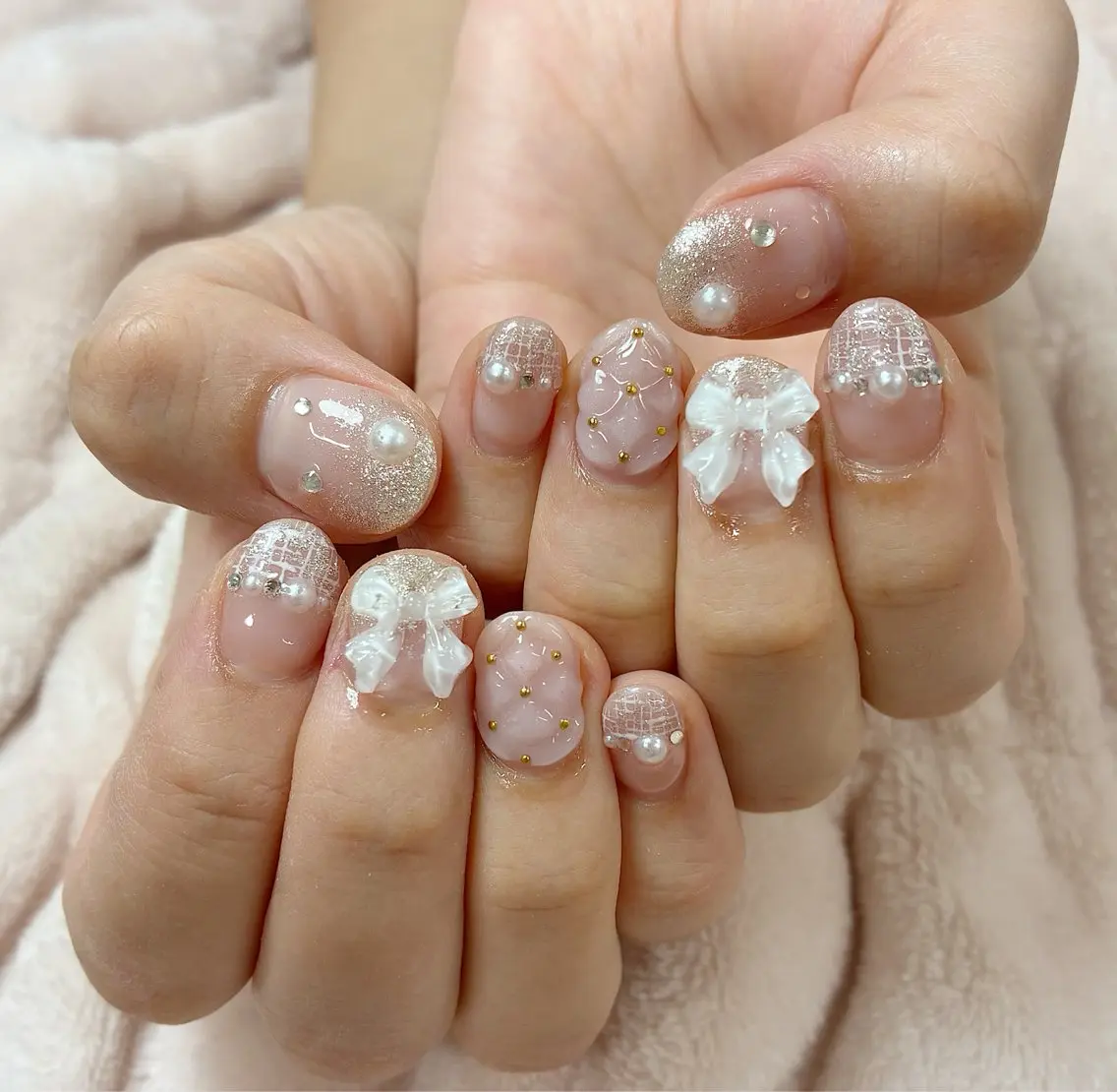 ネイル ツイードネイル 🌴konami 4U NAIL🥥のネイルデザイン