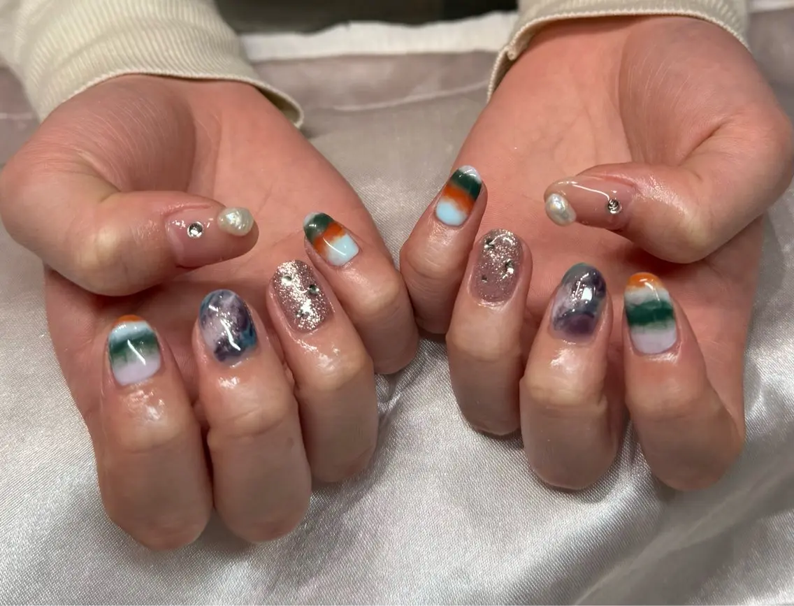 ネイル ニュアンスネイル ハンドネイル Roy心斎橋 ISHIKAWAのネイルデザイン