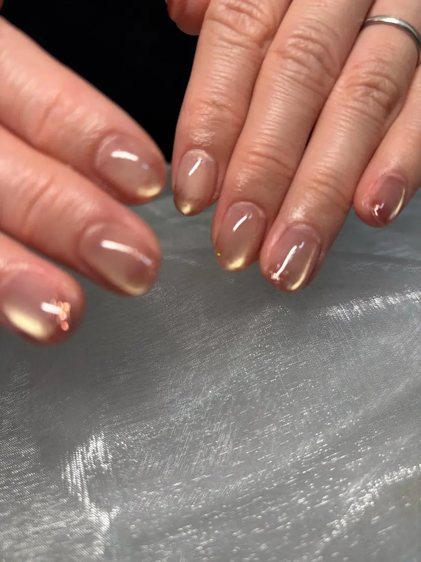 ネイル ラメ(グリッター) ラメグラデーション マグネットネイル シンプルネイル ハンドネイル nail salon Lanaのネイルデザイン