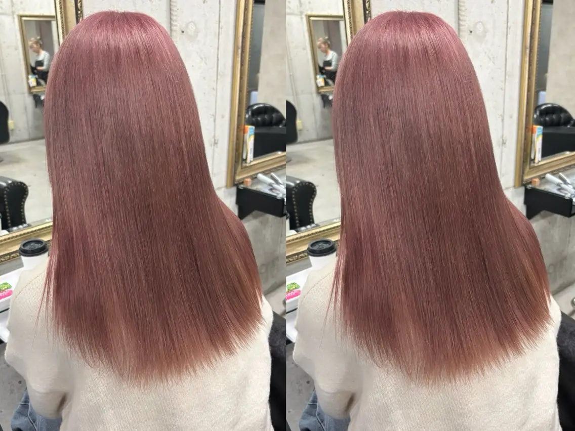 セミロング カラー ヘアカラー Rin♡透明感ピンク 🎀白肌ラベンダーのヘアスタイル