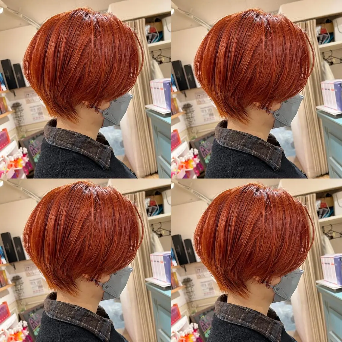 ショート カラー オレンジ レイヤー×艶髪特化 マネージャー安藤光司のヘアスタイル