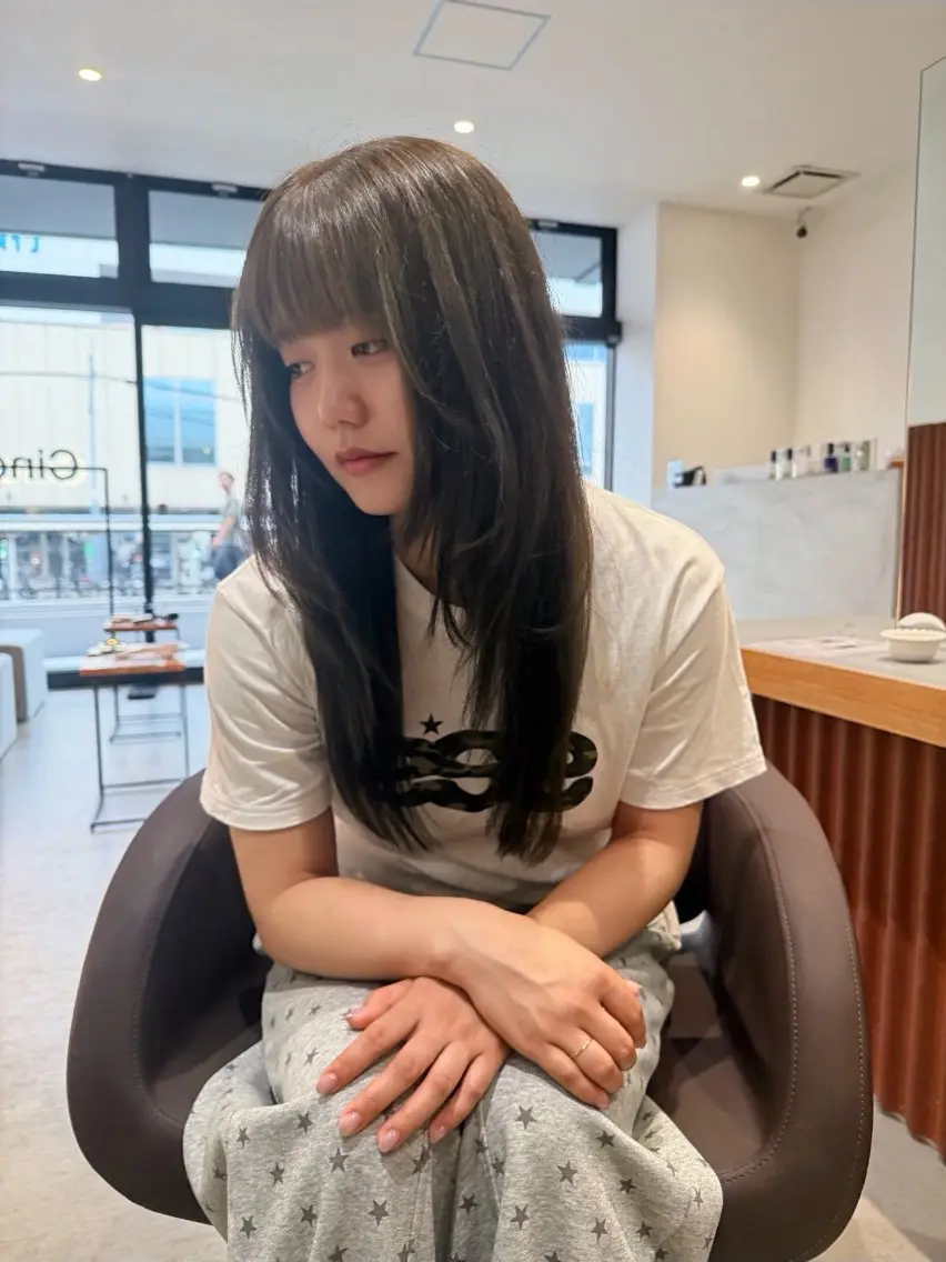 ロング レイヤーカット カット ヘアカラー トリートメント 北九州美容室 🕊️わかな✂︎のヘアスタイル