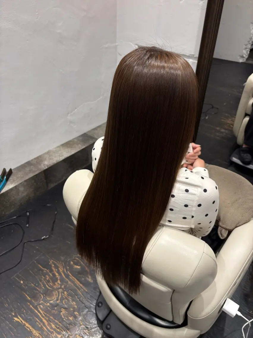 ロング 酸性ストレート 縮毛矯正 ヘッドスパ こと/都島 /ARCOIRISのヘアスタイル