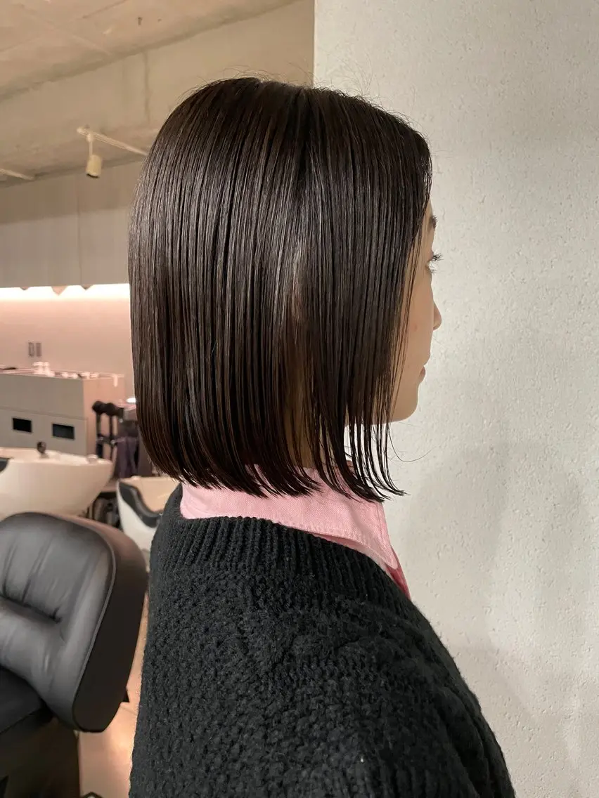 ミディアム カラー カット ヘアカラー トリートメント 表参道🌿赤み消し カラー/チナツのヘアスタイル
