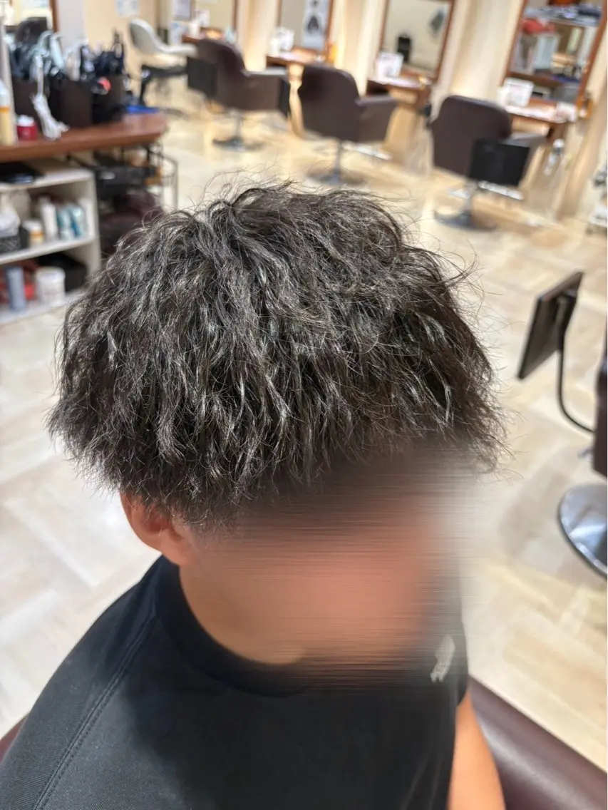 パーマ メンズ カット パーマ あそう りゅうやのヘアスタイル