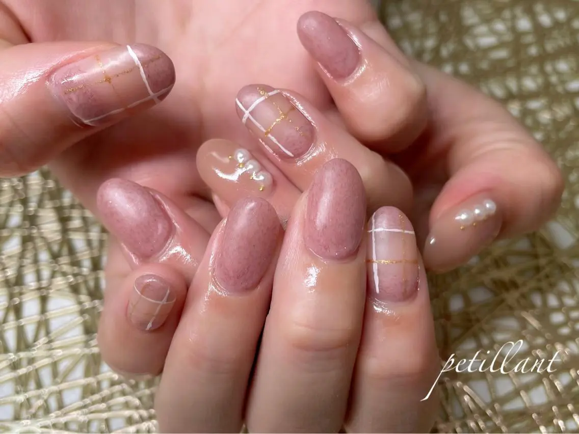 ネイル ジェルネイル 冬ネイル クリスマス nail salon petillantのネイルデザイン