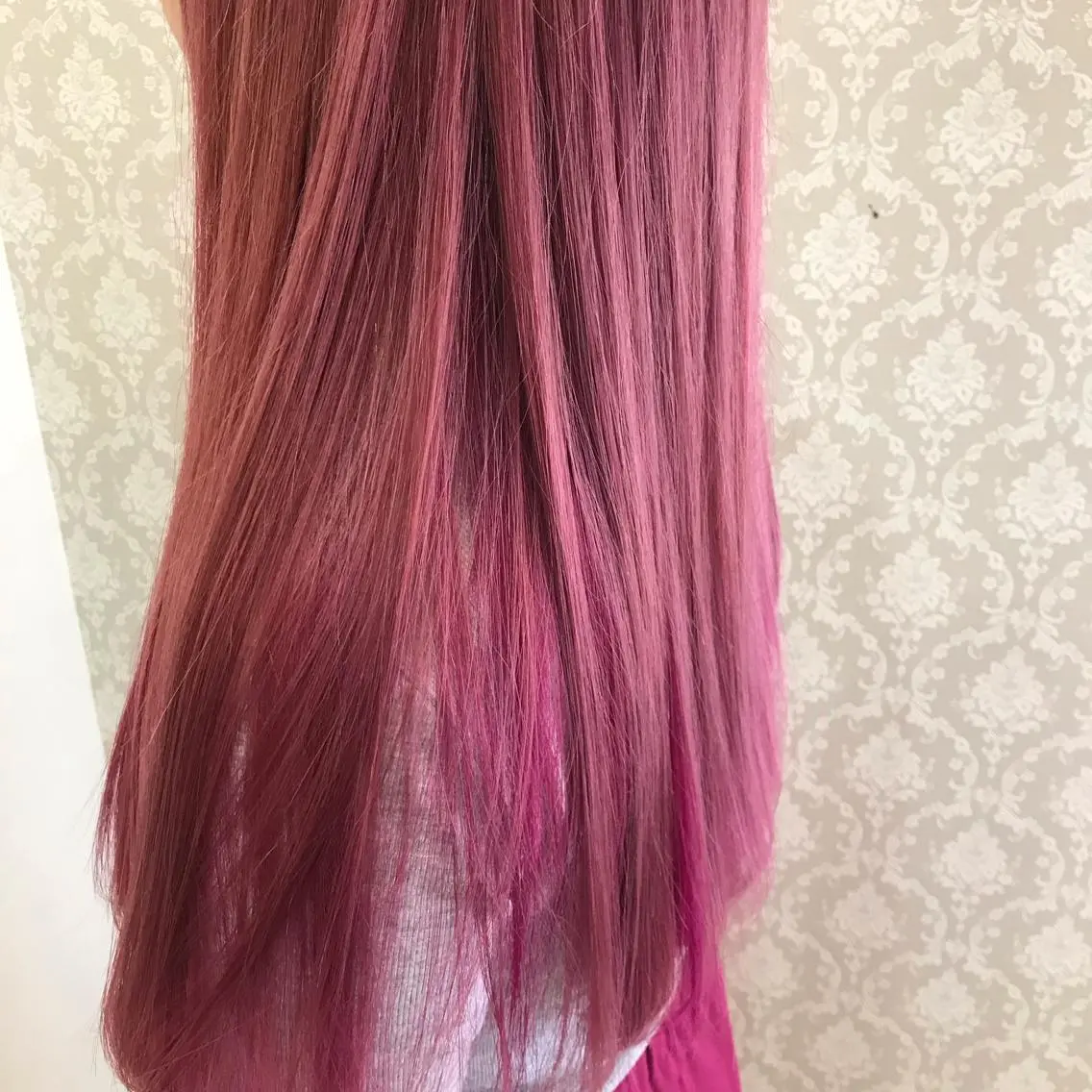 カラー ブリーチ ケアブリーチ ピンクカラー ササキ トモシのヘアスタイル