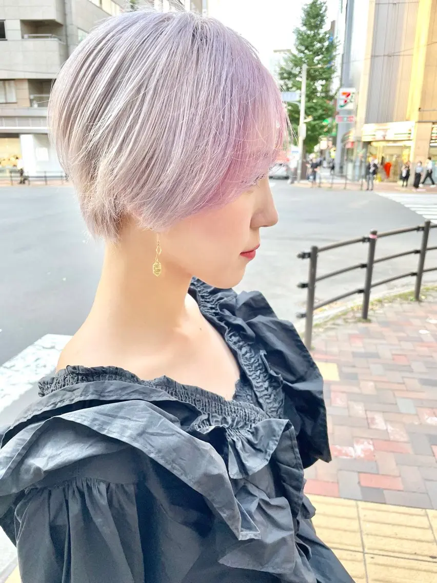 ショート カラー 髪質改善酸性縮毛矯正 酸性ストレート◎鈴木のヘアスタイル