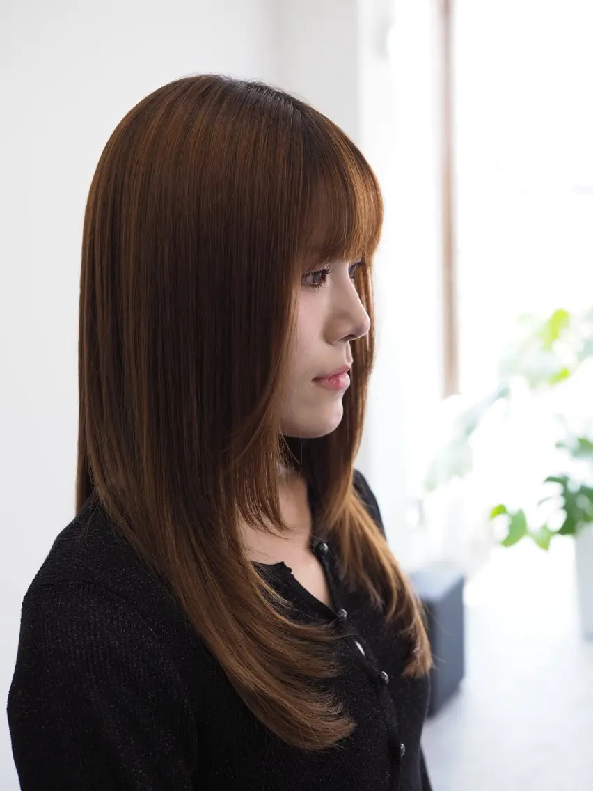 セミロング 箕面☆髪質改善☆安田 聡志のヘアスタイル