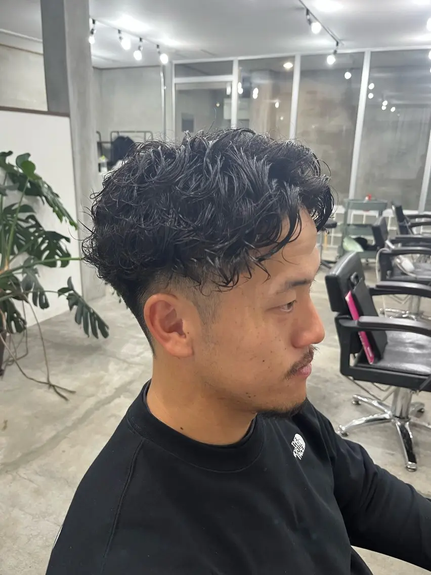 ショート パーマ メンズ カット パーマ メンズ満足度No.1 代表 北野拓海 蕨のヘアスタイル