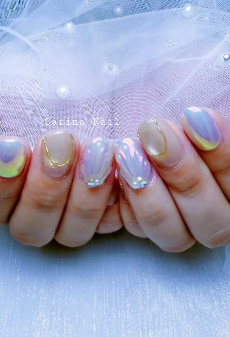 ネイル オーロラネイル Carina Nailのネイルデザイン